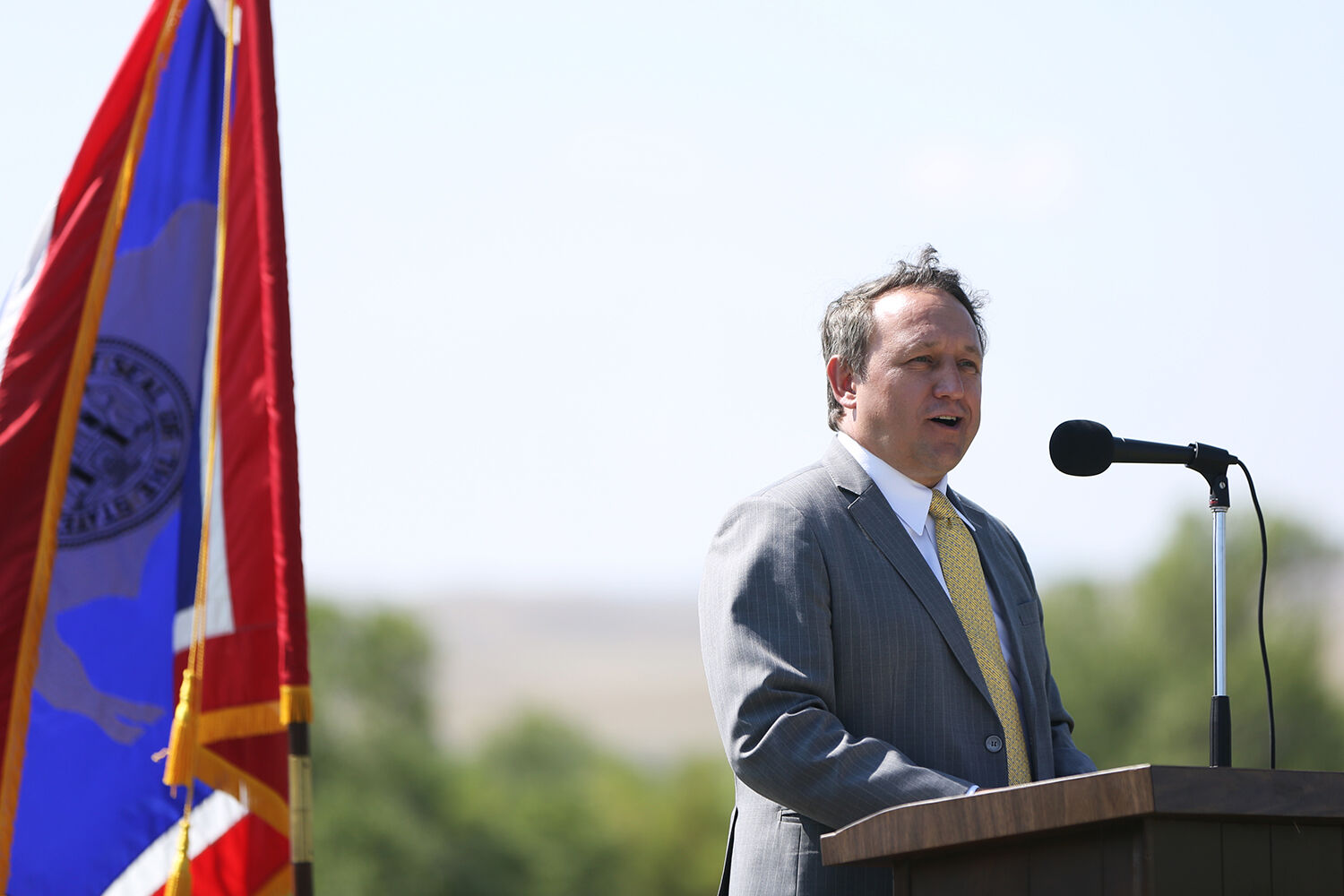 Johnson County Commissioner Bill Novotny speaks